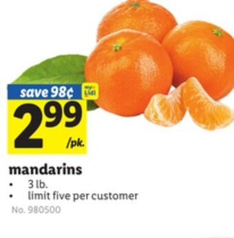 Lidl Mandarins offer