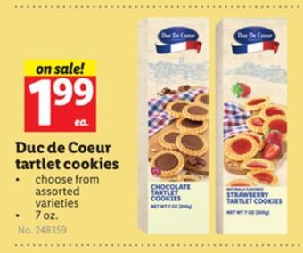 Lidl Duc de coeur tartlet cookies offer