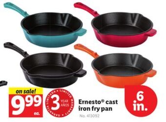 Lidl Ernesto cast iron fry pan offer