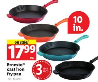 Lidl Ernesto cast iron fry pan offer