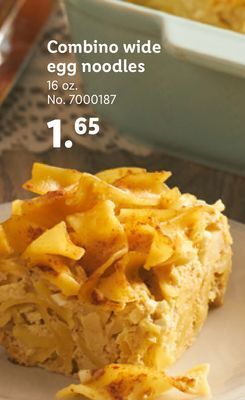 Lidl Combino wide egg noodles offer