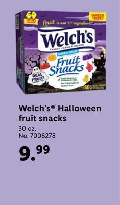 Lidl Welch's halloween fruit snacks offer