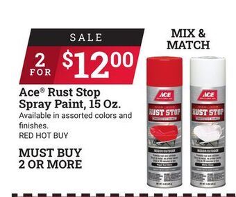 Ace Hardware Ace rust stop spray paint, 15 oz. offer