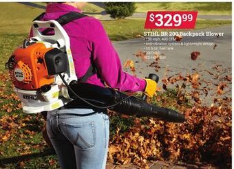 Ace Hardware Stihl br 200 backpack blower offer