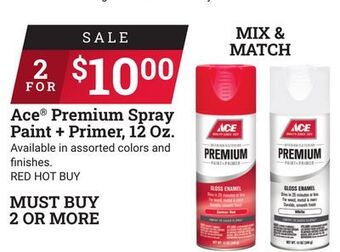 Ace Hardware Ace premium spray paint + primer, 12 oz. offer