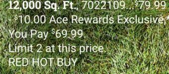 Ace Hardware Scotts turf builder winterguard fall weed & feed 12, 000 sq. ft. offer