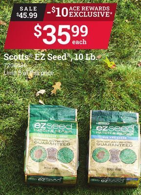 Ace Hardware Scotts ez seed , 10 lb. offer