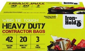 Ace Hardware Iron-hold heavy duty contractor trash bags offer