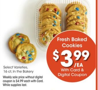 Kroger Fresh baked cookies offer