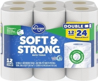 Kroger Kroger soft & strong bath tissue offer