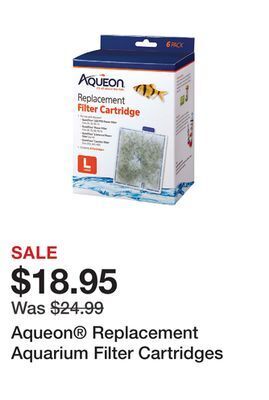 Petsmart Aqueon replacement aquarium filter cartridges offer
