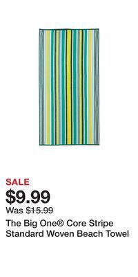 Kohl's The big one core stripe standard woven beach towel offer