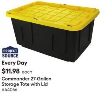Lowe's Commander 27 Gallon Storage Tote with Lid offer