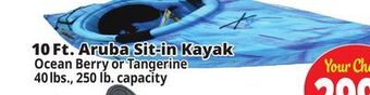 Ocean State Job Lot Kl outdoor aruba 10' sit-in kayak, ocean berry offer