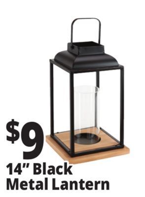 Ocean State Job Lot 14 black metal lantern offer