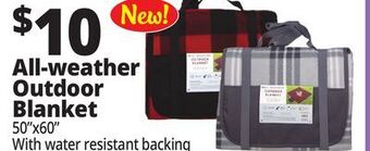 Ocean State Job Lot All-weather outdoor blanket offer