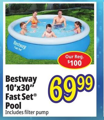 Ocean State Job Lot Bestway 10' x 30 fast set above ground pool offer