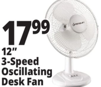 Ocean State Job Lot 12 3-speed oscillating desk fan offer