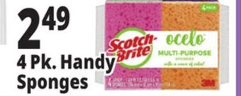Ocean State Job Lot Ocelo multi-purpose 3m sponges, 4 count offer