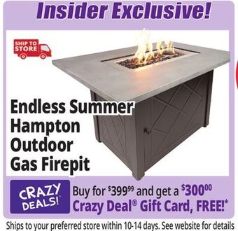 Ocean State Job Lot Endless summer hampton outdoor gas fire pit offer