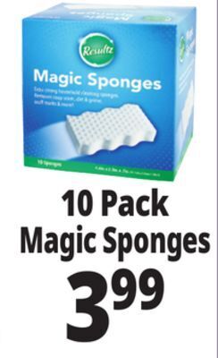 Ocean State Job Lot Resultz magic sponges, 10 count offer