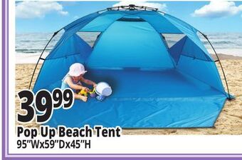 Ocean State Job Lot Instant pop-up beach tent offer