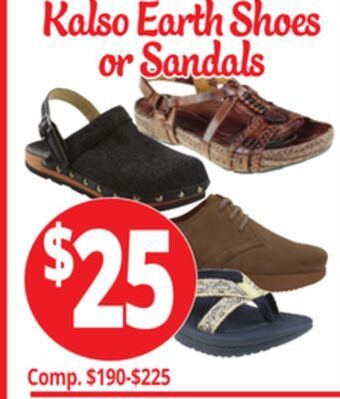 Ocean State Job Lot Kalso earth shoes or sandals offer
