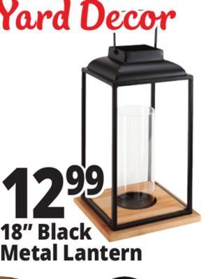 Ocean State Job Lot 18 black metal lantern offer