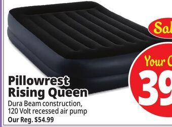 Ocean State Job Lot Pillowrest rising queen offer