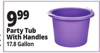 Ocean State Job Lot Gracious living party tub with rope handles, 17.8 gal offer