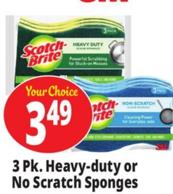 Ocean State Job Lot 3 pk. heavy-duty or no scratch sponges offer