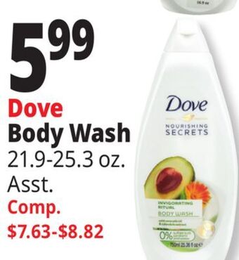 Ocean State Job Lot Dove body wash offer