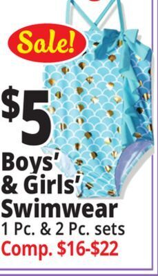 Ocean State Job Lot Boys' & girls' swimwear offer