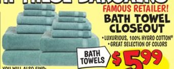 Ollie's Bath towel closeout offer