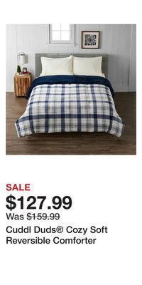 Kohl's Cuddl duds cozy soft reversible comforter offer
