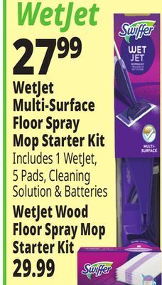 Ocean State Job Lot Wetjet multi-surface floor spray mop starter kit offer