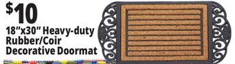 Ocean State Job Lot 18x30 heavy-duty rubber/coir decorative doormat offer