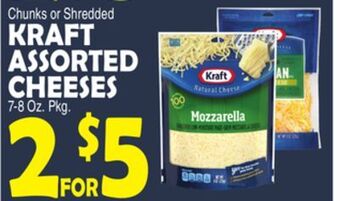 Bravo Supermarkets Kraft assorted cheeses offer