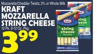 Bravo Supermarkets Kraft mozzarella string cheese offer