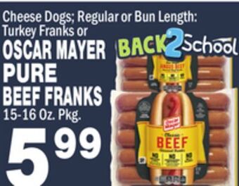 Bravo Supermarkets Oscar mayer pure beef franks offer