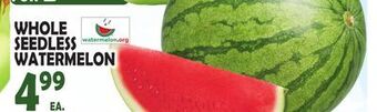 Bravo Supermarkets Whole seedless watermelon offer