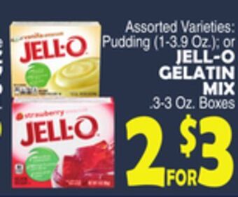 Bravo Supermarkets Jell-o gelatin mix, 3-3 oz. boxes offer
