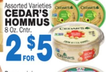 Bravo Supermarkets Cedar's hommus offer
