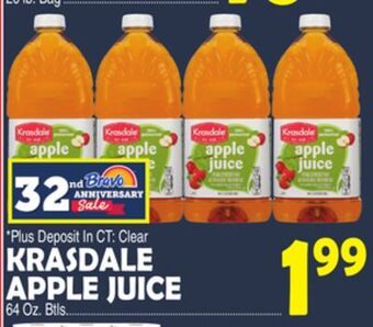 Bravo Supermarkets Krasdale apple juice offer