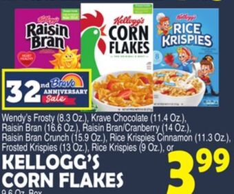 Bravo Supermarkets Kellogg's corn flakes, 9.6 oz. box offer