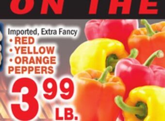 Bravo Supermarkets Red, yellow, orange peppers offer