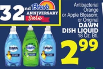 Bravo Supermarkets Dawn dish liquid offer