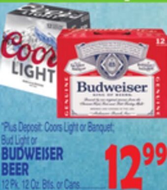 Bravo Supermarkets Budweiser beer offer