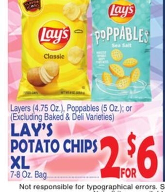 Bravo Supermarkets Lay's potato chips xl offer