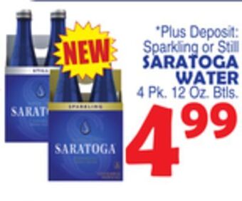 Bravo Supermarkets Saratoga water offer